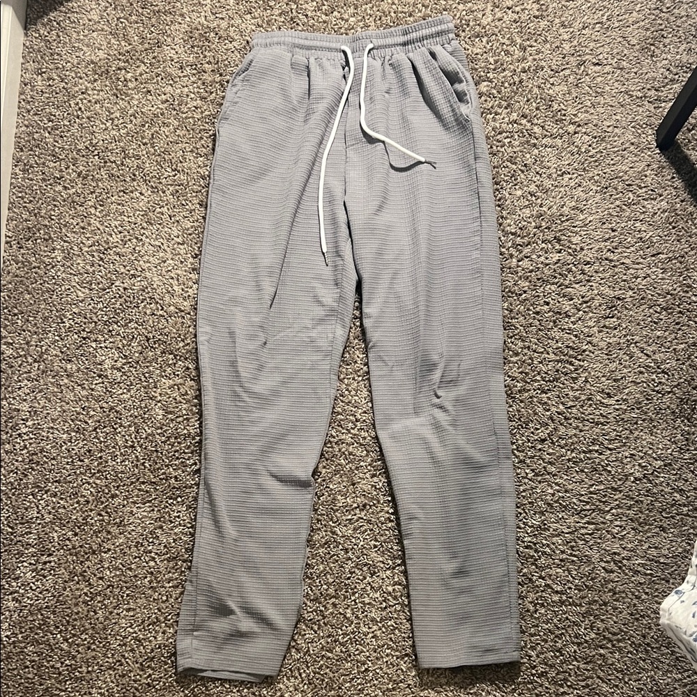 Men's Casual Gray Joggers with Drawstring